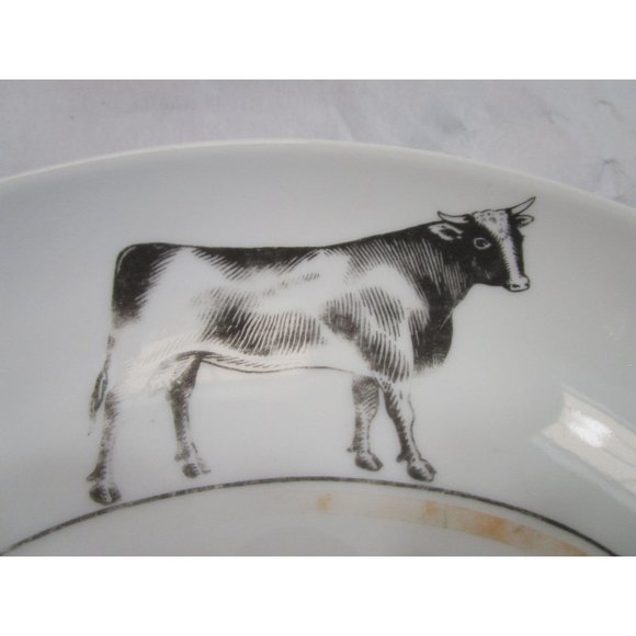 Vintage French Country Rustic Cheese Plate Porcelaine D'Auteuil Paris GUC - Picture 2 of 7